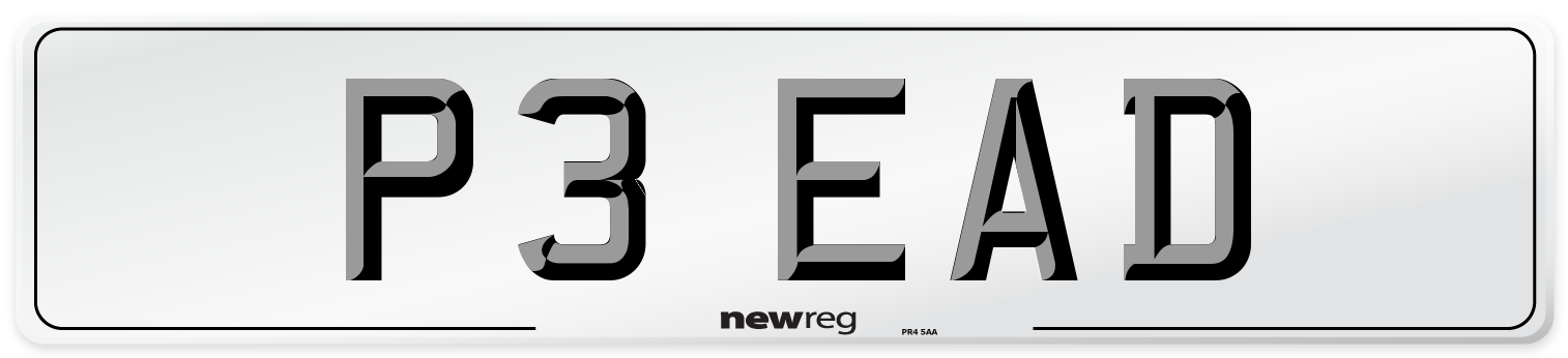 P3 EAD Number Plate from New Reg